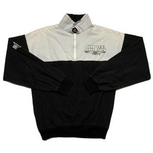 RARE VINTAGE 90s HARLEY DAVIDSON Quarter Zip Windbreaker Jacket Size Adult Small
